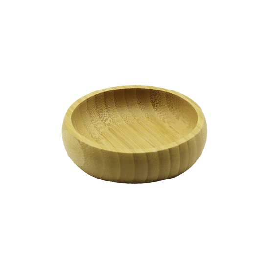 Yakut-10516 ( Tekli & Mini & Çap: 8.5cm ) Ahşap Bambu Çerezlik & Lokumluk Kase