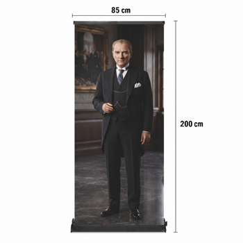Atatürk Poster Baskılı Pro Roll Up Banner 85x200cm No:5