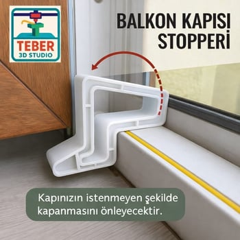 Teber Kalıp Pencere - Balkon Kapı Stoperi (beyaz)