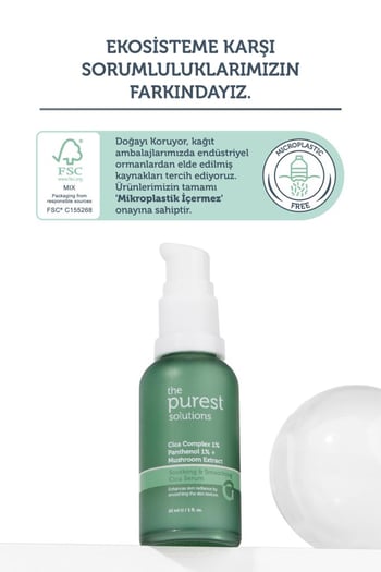 The Purest Solutions Hassas Ciltler için Kızarıklık Karşıtı ve Bariyer Onarıcı Cica Serum 30 Ml