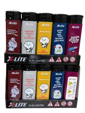 X-lite Baskılı Resimli Figürlü Çakmak *50 Pcs