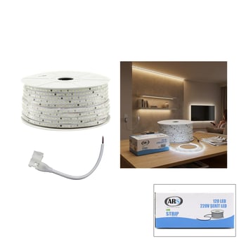 Ars-348985 ( 100mt ) ( 6500k & Beyaz ) Dış Mekan Şerit Led 220v ( 120led )