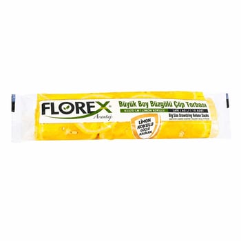 60 Litre Büzgülü Limon Kokulu Çöp Torbası Poşeti / 65 X 70 Cm (10 Adet X 25 Rulo)
