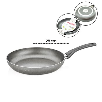 Papilla Fred ( Frying Pan ) ( 28 Cm ) ( Maxi ) ( Granit Tava ) ( Gri Kırçıllı ) ( Tek Saplı ) ( Brkt-705717 )ı
