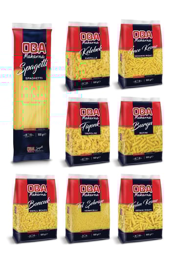 Oba Makarna Karışık Paket 500 Gr * 8 Adet