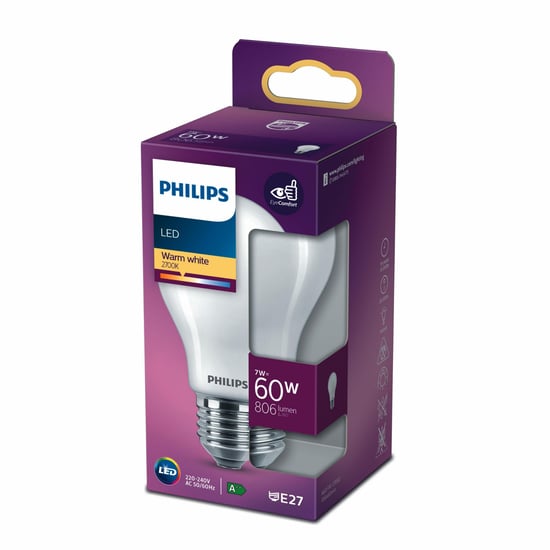 Philips Filament 60w Buzlu Ampul Sari İşik 2700k