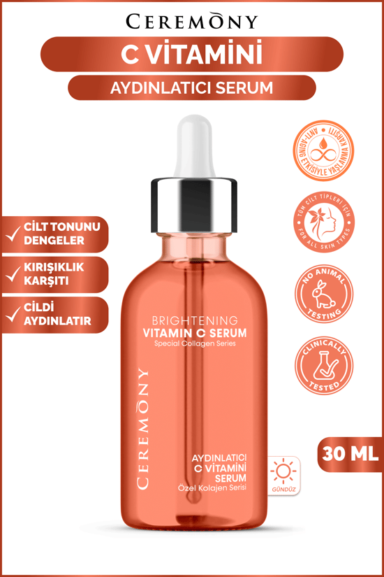 Ceremony C Vitamini Aydınlatıcı Cilt Bakım Serumu 30 Ml