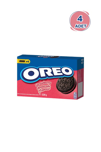 Oreo Bisküvi Çilekli 228gr - 4 Paket