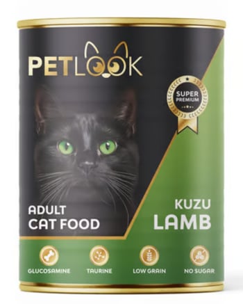 Petlook Konserve Yetişkin Kedi Maması  Kuzu Etli Kıyılmış Pate Etli 415 GR