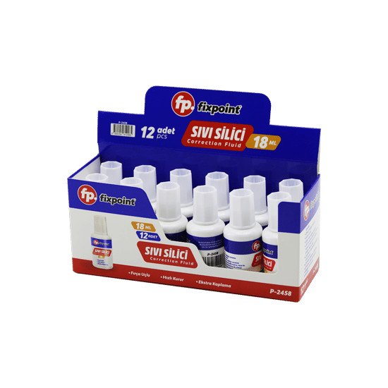 Fixpoint P-2458 Sıvı Daksil & Silici 18ml ( Solvent İçerir ) ( Fırça Uçlu & Hızlı Kuruma & Ekstra Kaplama )