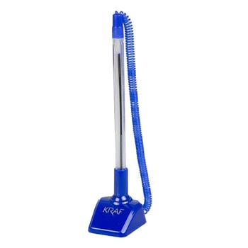Kraf 304g Spiralli Tükenmez Kalem Mavi