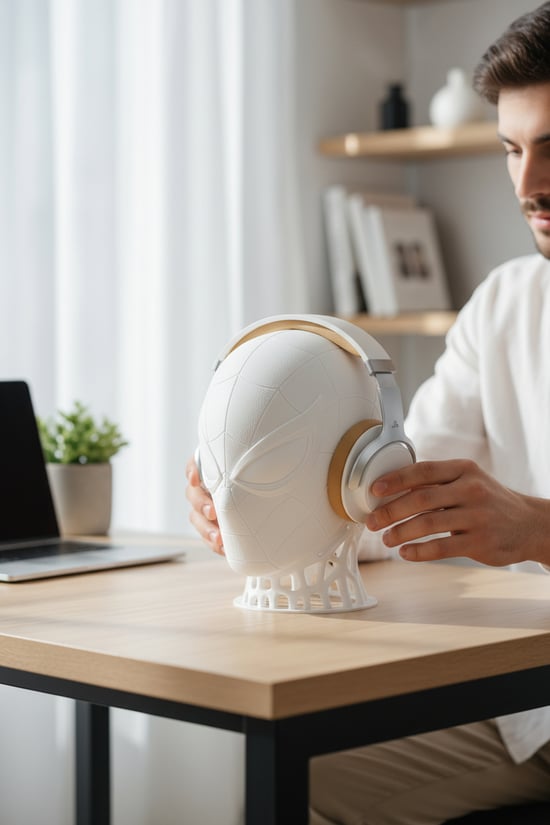 Spiderman Figürlü Kulaklık Standı