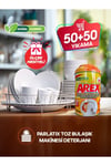 Arex 3 İn1 Parlatix Toz Bulaşık Makinesi Deterjanı 50 Yıkama