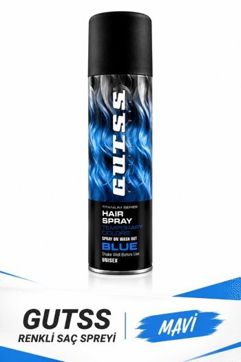Gutss Professional Geçici Unisex Saç Boyası Sprey 150 Ml Blue Mavi