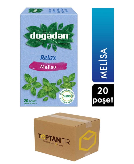 Doğadan Rahatlatıcı Çay Melisa 20'li Süzme Poşet X 12'li Koli