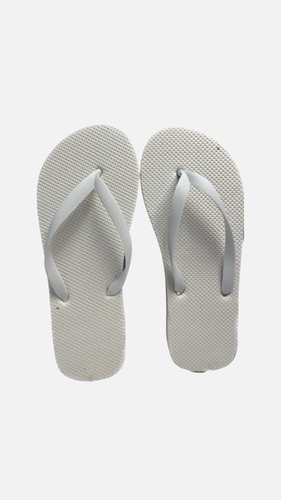 Private Parmak Arası Beyaz Kadın Terlik Eva Taban 14 Mm Flip Flop 50 Adet