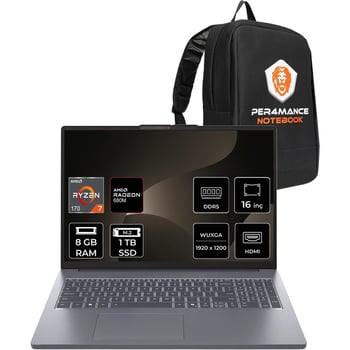 Lenovo Ideapad Slim 3 16arp10 Amd Ryzen 7 170 8gb Ram 1tb Ssd 16" Wuxga (1920x1200) 60hz Ips Freedos