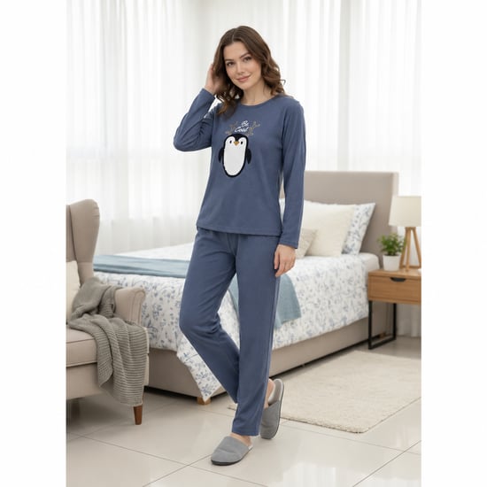 Muka 800-131 Bayan Raporlu İnterlok Pijama Takım