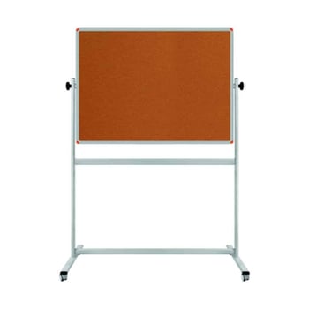 Çift Taraflı Mobil Mantar Pano 90x120cm