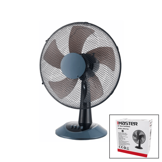 Master Mtr-f740 ( 16" İnç ) Masa Üstü Vantilatör ( 50w ) ( 5 Kanat & 3 Kademe Hız & Çap: 40cm ) Fan