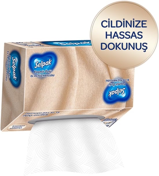 El ve Yüz Havlusu Kaşmir Özlü Kutulu 80 Yaprak
