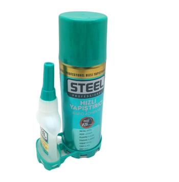 Steel Ck-5401 ( 200ml+35gr=brüt ) Hızlı Yapıştırıcı (mdf-ahşap-metal-deri-kauçuk-plastik-cam)