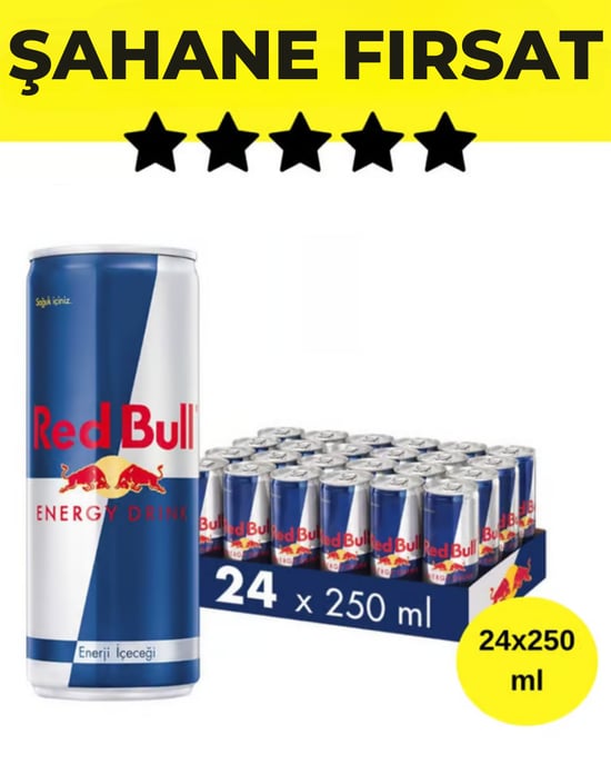 Red Bull Enerji İçeceği 250 ml X 24'lü Paket