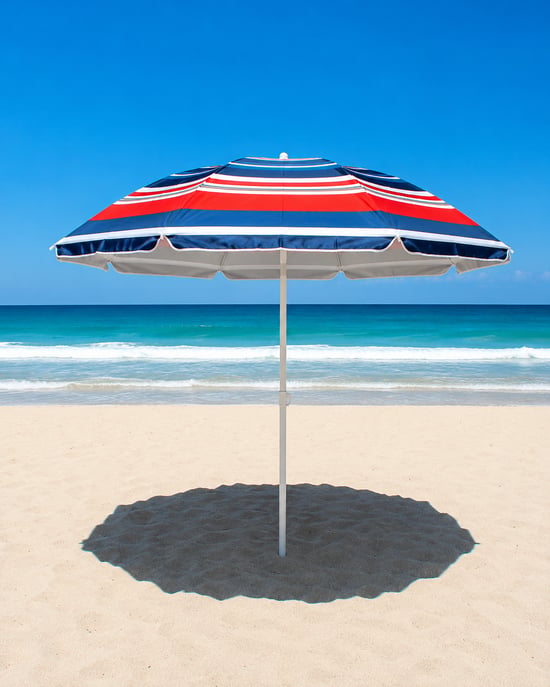 Skybelt Sky-121 ( 170cm Saplı ) ( Çap: 85*85cm ) ( Düz - Karışık Renk ) Plaj Şemsiyesi ( 8 Telli & Fiberglass ) ( Polyester Kumaş )