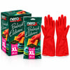 Nerox Nrx-1015 ( Xl ) ( No-10-10.5 ) ( Plastik ) Temizlik & Bulaşık Eldiveni ( Doğal Pamuk Astarlı ) ( Yüksek Dirençli )