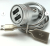 Powerway Metal X733 Micro Usb Kablolu Araç Çakmaklık Hızlı Şarj Adaptörü 3.1a Dual Usb