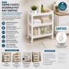 Urve Ur-3598 Rafty Geniş ( 3 Katlı ) ( Tekerlekli ) Sepet Organizer Düzenleyici ( Raf Ünitesi ) ( 352x220x480mm )