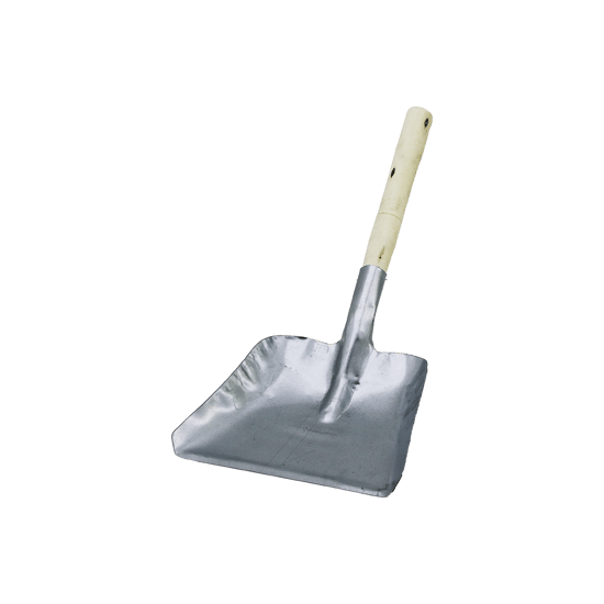 Krt-1063 ( Büyük & Geniş= 22x20cm ) ( Renkli Metal ) Soba Kürek ( Ahşap Saplı=33.5cm )