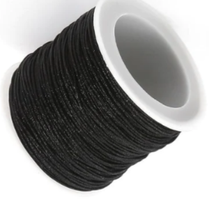 P Parla Paraşüt İpi, Bileklik-Kolye örgü ipi 1 mm 50 metre Siyah 12'li