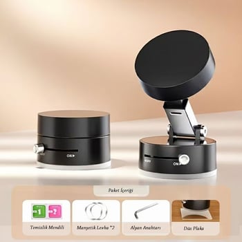 DİYARI FIRSAT Mıknatıslı Katlanabilir Telefon Tutucu - Torpido ve Cam Uyumlu