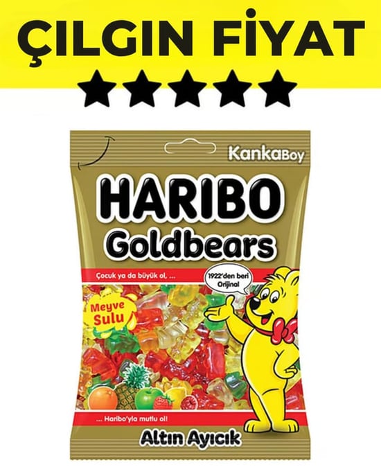 Haribo,Haribo Altın Ayıcık 80 gr 36lı,altın ayıcık,haribo jelibon,jelibon fiyatları,atıştırmalık,jelibon şekerler,haribo jelibon fiyatları,toptan satın al,toptan tr,toptan mağazacılık