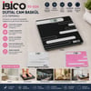 İ11-024 ( Dijital & Pilli ) ( Renkli Cam ) Cam Banyo Baskül Terazi Tartı ( Lcd Ekran ) ( 180kg/50gr ) ( 26x26cm )