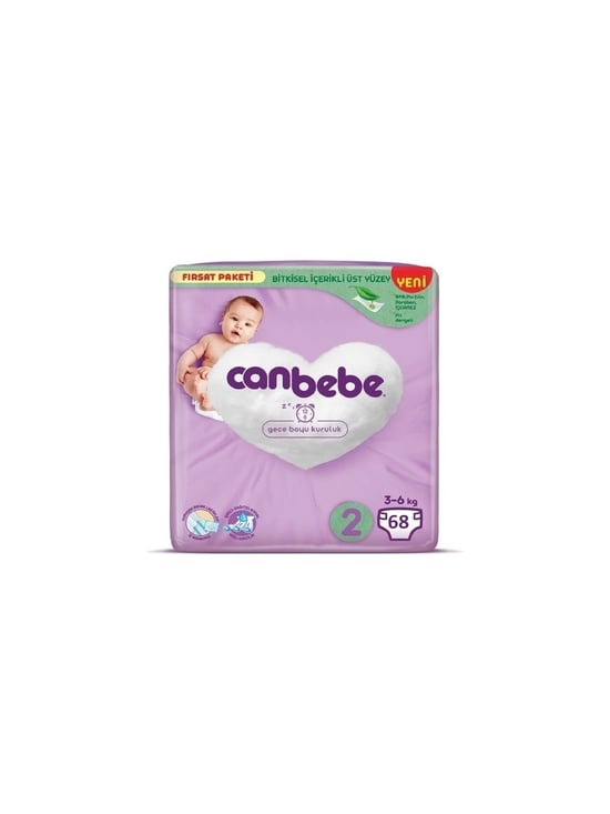 Canbebe Bebek Bezi 68'li Paket Mini 2 (3-6kg)