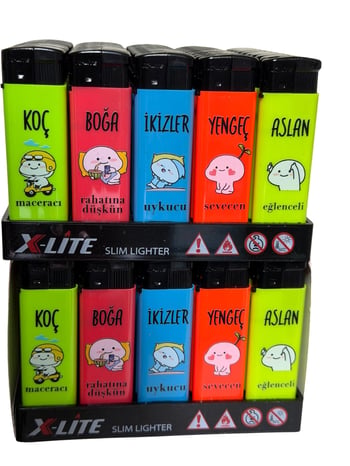 X-lite Baskılı Resimli Figürlü Çakmak *50 Pcs