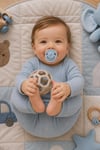 Wee Baby Pure Yuvarlak Uçlu Kauçuk Emzik 18+ Ay Mavi