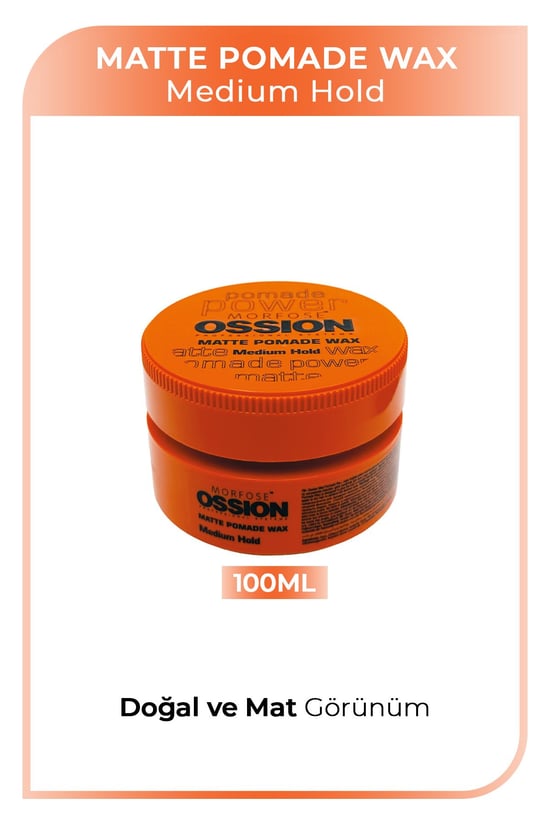 Ossion Morfose Medium Hold Pomade Krem Mat Wax 100 Ml