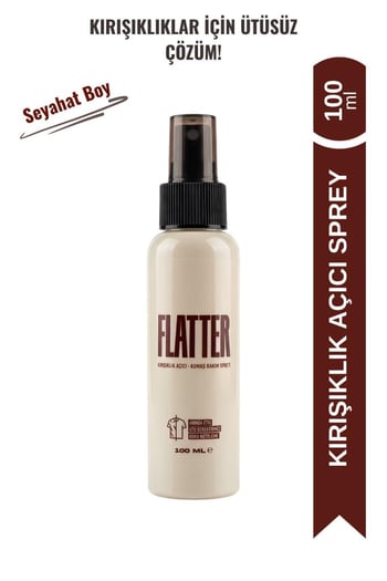Flatter Kırışıklık Açıcı ve Kumaş Bakım Spreyi Ütüsüz Pratik Çözüm 100 Ml