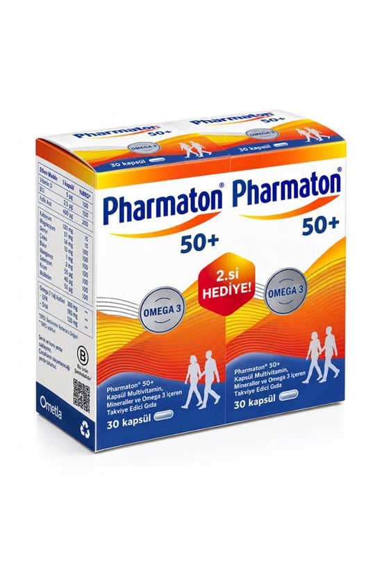 Pharmaton 50 Plus 30 Kapsül 2.si Hediye