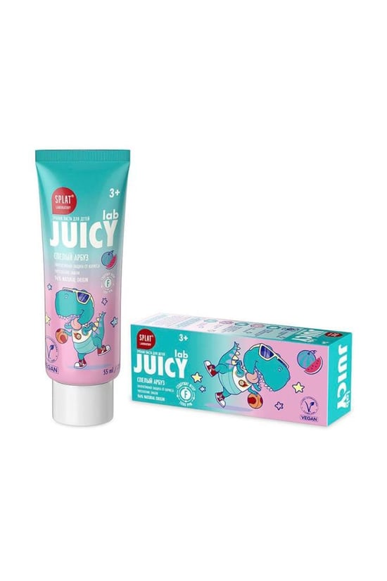 Splat Juıcy Lab +3 Yaş Karpuzlu Çocuk Diş Macunu Renkli Simli Çürük Önleyici Doğal Macun