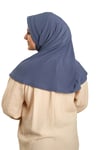 Hürrem Bone P. Mavisi Pratik Hazır Geçmeli Tesettür Eşarp Sandy Kumaş Sade 1600_17