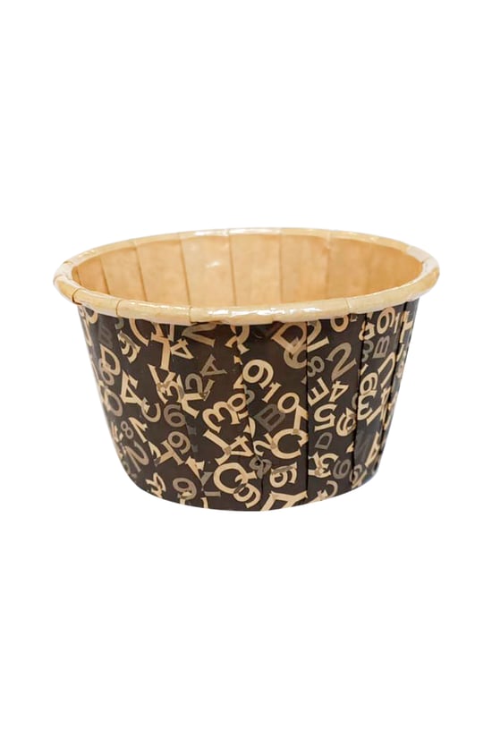 Dolphin Muffin-Kek Kapsülü Kahverengi Desenli 50 Adet