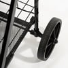 4 Tekerlekli 80 L Katlanabilir Kılıflı Pazar Arabası – 360° Dönebilen Metal İskeletli Siyah Alışveriş Arabası