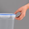 Dünya Dp-30112-102 ( 800ml & Dikdörtgen ) ( Şeffaf & Beyaz ) Saklama Kabı ( Contalı & Sızdırmaz )