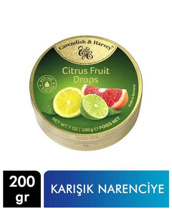 Cavendish & Hayvey Şeker 200 gr Karışık Narenciye