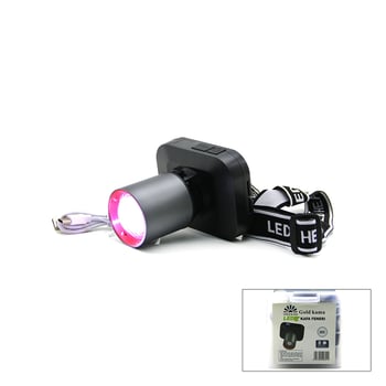 Gold Kama Gk-801 Lüx ( Şarjlı ) ( 50w ) Kafa Lambası Fener 1 Led ( Usb & Type-c ) ( Dijital ) (kademe Işık Ayarı & Flaşör )