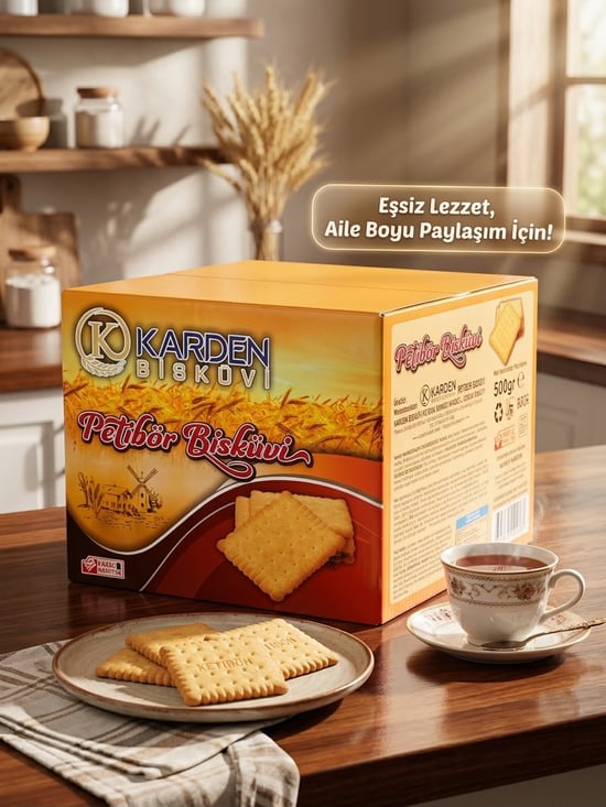 Karden Petibör Bisküvi Dökme Aile Boyu 500 Gr